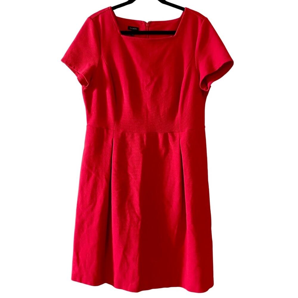 Talbots Pink Short Sleeve Sheath Knee Length Dress size 14